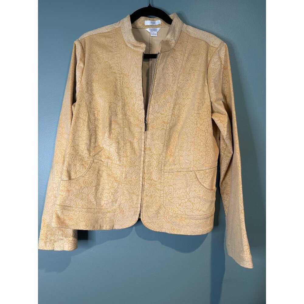 Cottagecore VTG Floral Blazer L Lightweight Jacket Fairycore Boho Aesthetic Y2K